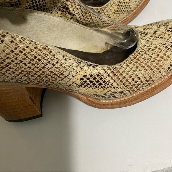 Womens FreeBird Steven Randi Leather Python Strappy Block Heel 8 Boho Western - Picture 8 of 11
